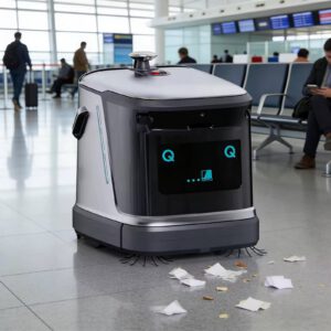 Intelligent commercial cleaning robot floor washing machine vacuum sweeper application control automatic charging obstacle avoidance function suitable for shopping places