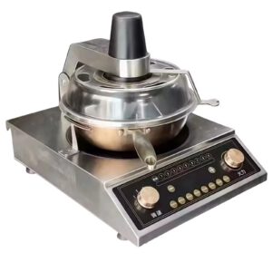 Automatic stir-fry machine intelligent electric stir-fry robot wok with transparent lid and non-stick pan
